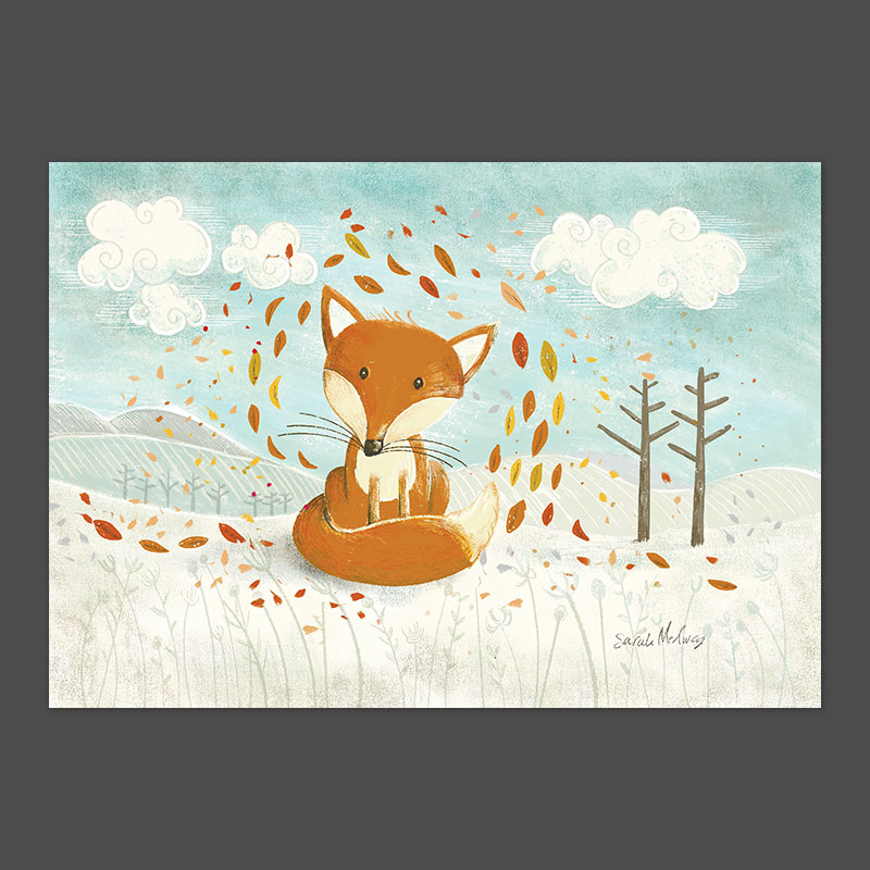 autumn fox illustration