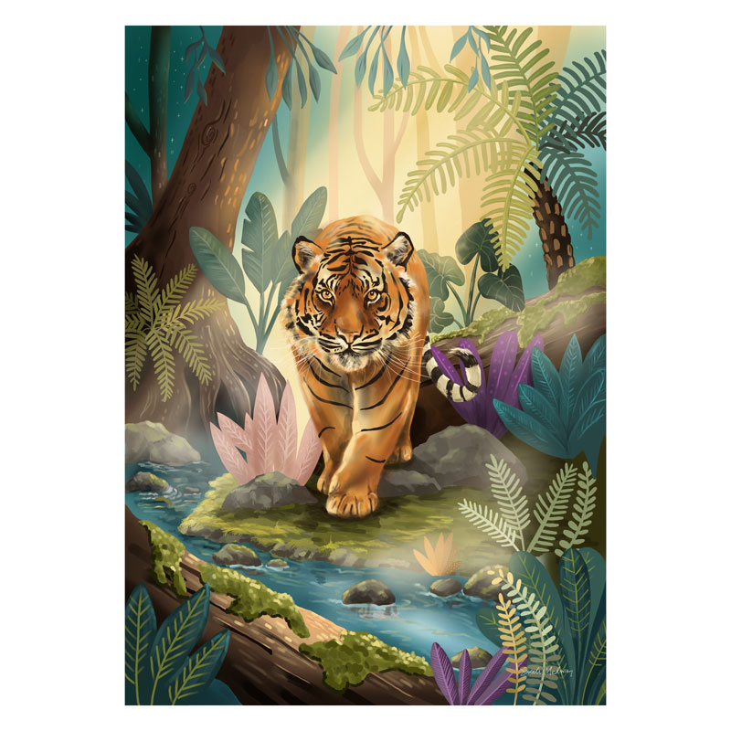 sumatran tiger puna big cat illustration by artist Sarah Medway